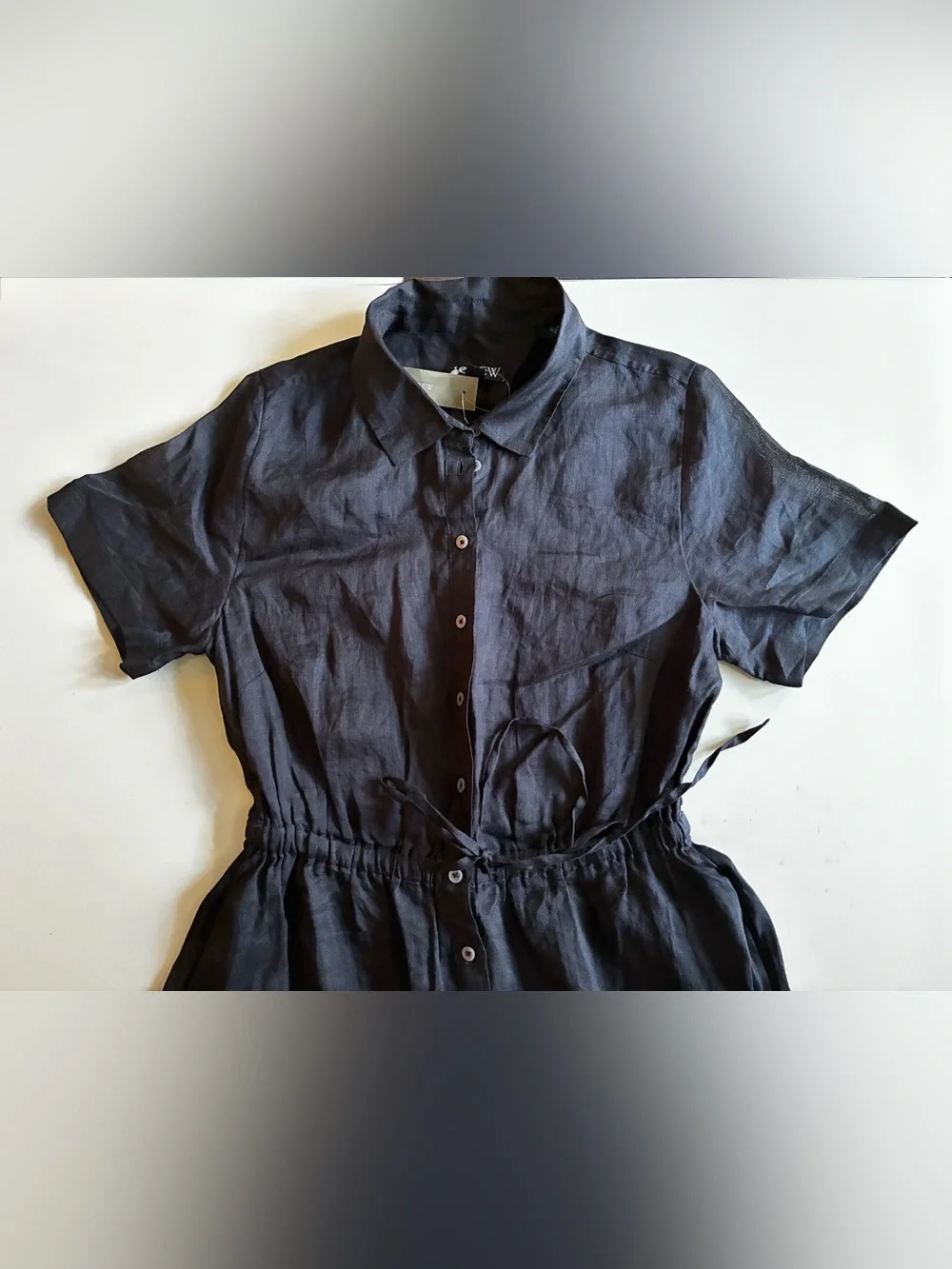 J. Crew Black Cerise shirt-dress in ramie with detachable lining.4T.NWT